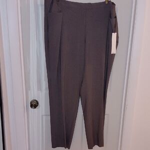 NWT Calvin Klein Modern Fit Pants 18W Taupe 3 Pockets Button Zip Extra Buttons